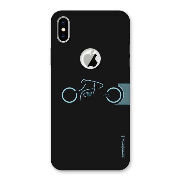 Blue Ride Back Case for iPhone XS Logo Cut