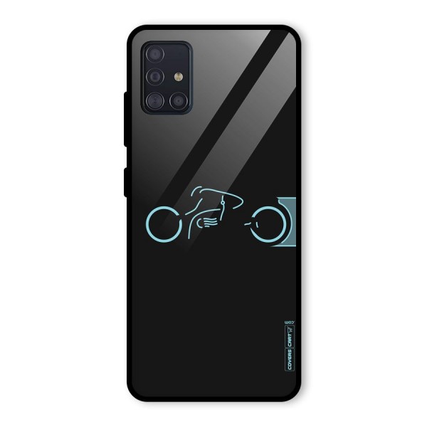 Blue Ride Glass Back Case for Galaxy A51