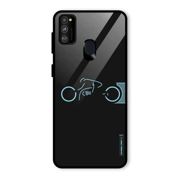 Blue Ride Glass Back Case for Galaxy M21