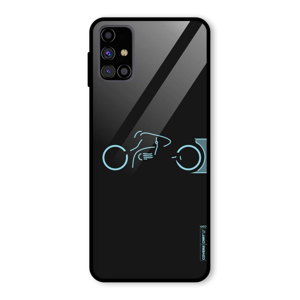 Blue Ride Glass Back Case for Galaxy M31s