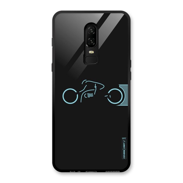 Blue Ride Glass Back Case for OnePlus 6