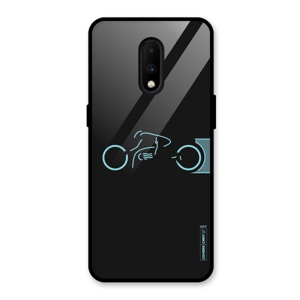 Blue Ride Glass Back Case for OnePlus 7