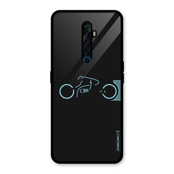 Blue Ride Glass Back Case for Oppo Reno2 Z