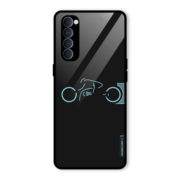 Blue Ride Glass Back Case for Oppo Reno4 Pro