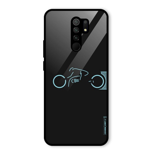 Blue Ride Glass Back Case for Redmi 9 Prime