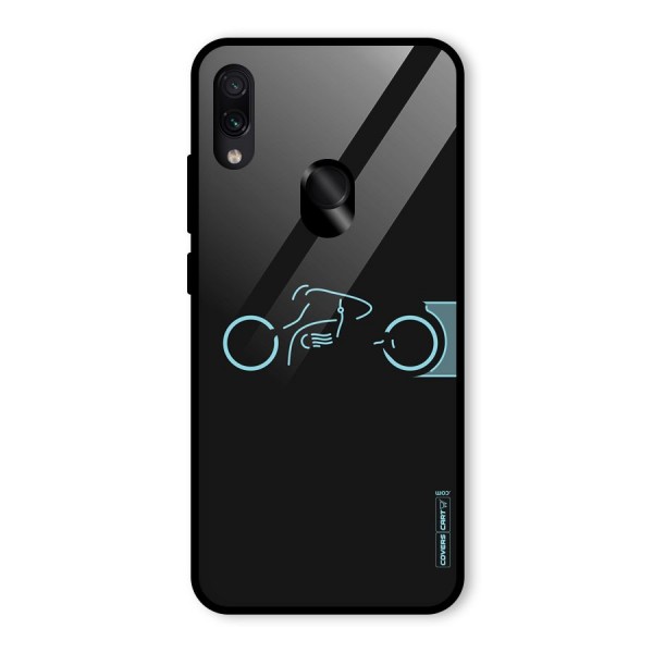 Blue Ride Glass Back Case for Redmi Note 7