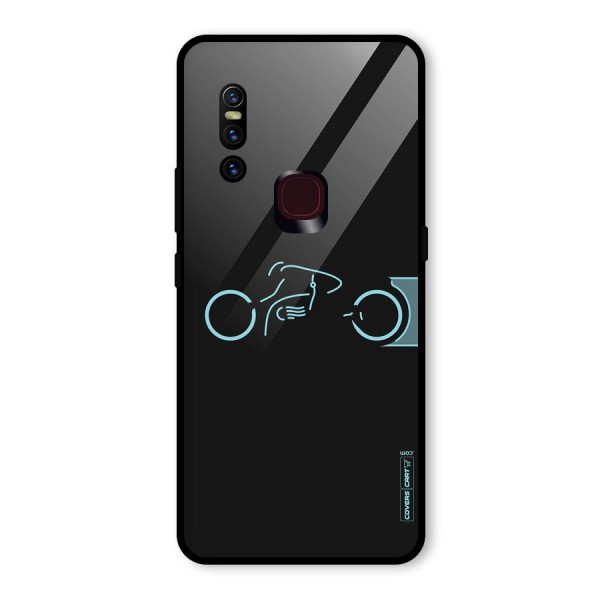 Blue Ride Glass Back Case for Vivo V15