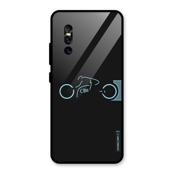 Blue Ride Glass Back Case for Vivo V15 Pro