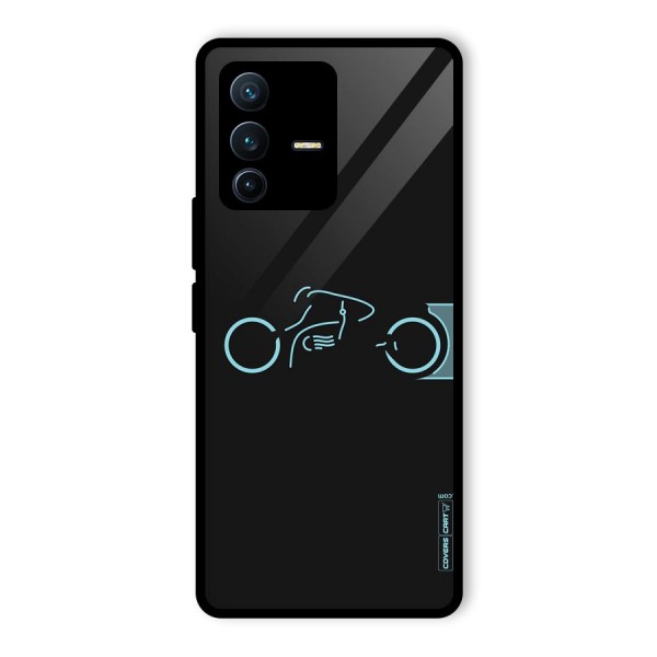 Blue Ride Glass Back Case for Vivo V23 Pro