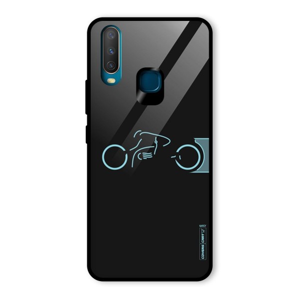 Blue Ride Glass Back Case for Vivo Y12