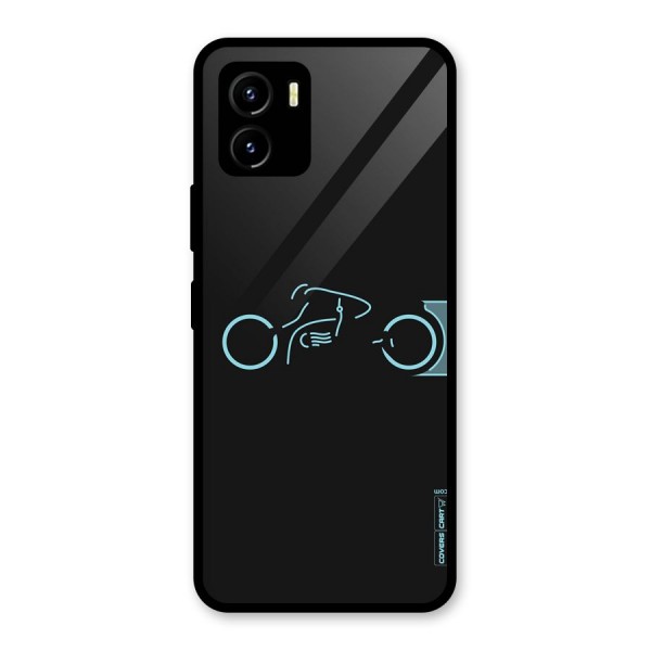 Blue Ride Glass Back Case for Vivo Y15s