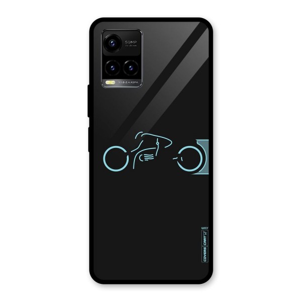 Blue Ride Glass Back Case for Vivo Y21G