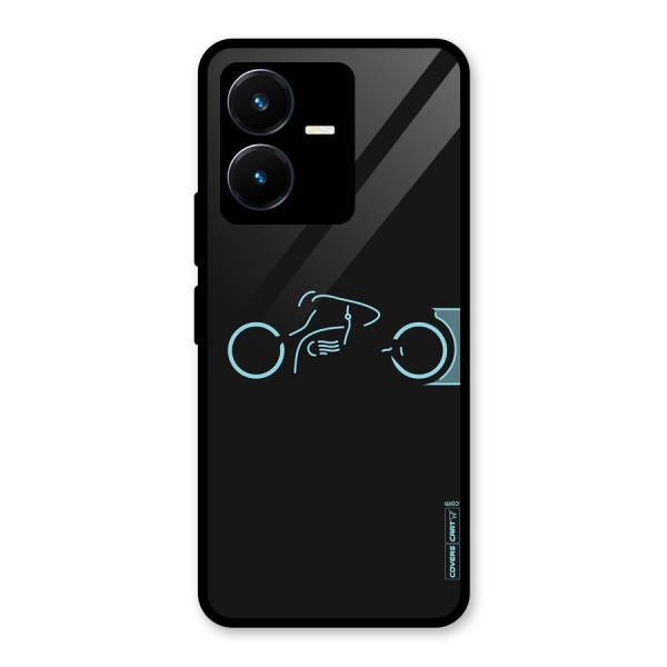 Blue Ride Glass Back Case for Vivo Y22