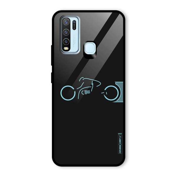 Blue Ride Glass Back Case for Vivo Y30