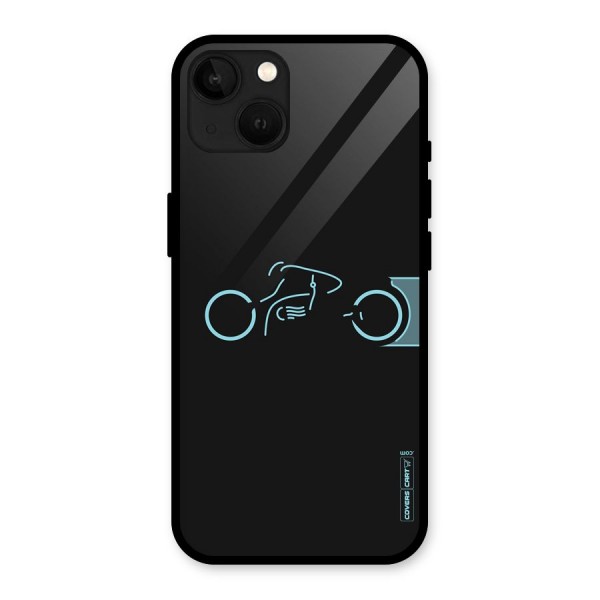 Blue Ride Glass Back Case for iPhone 13
