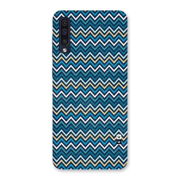 Blue Shades Chevron Pattern Back Case for Galaxy A50