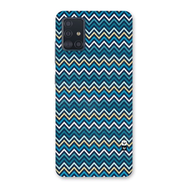 Blue Shades Chevron Pattern Back Case for Galaxy A51