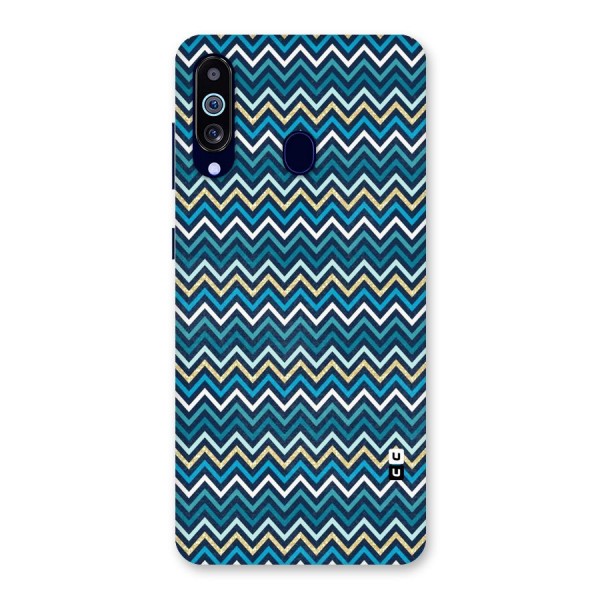 Blue Shades Chevron Pattern Back Case for Galaxy A60