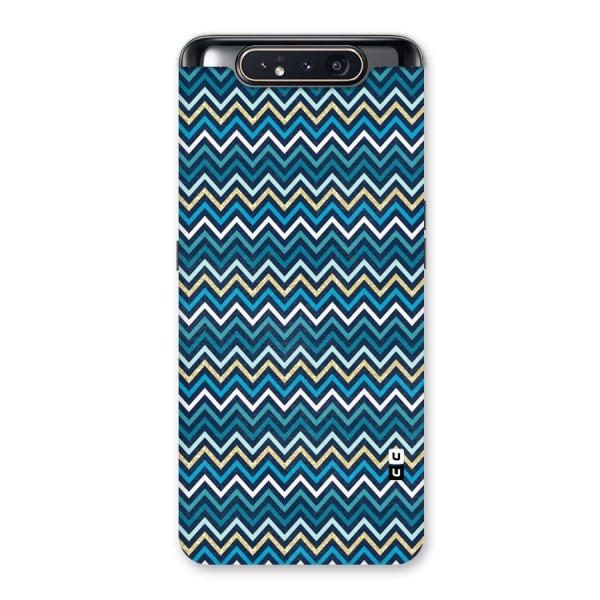 Blue Shades Chevron Pattern Back Case for Galaxy A80