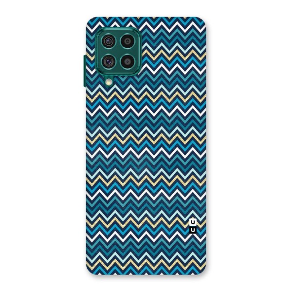 Blue Shades Chevron Pattern Back Case for Galaxy F62