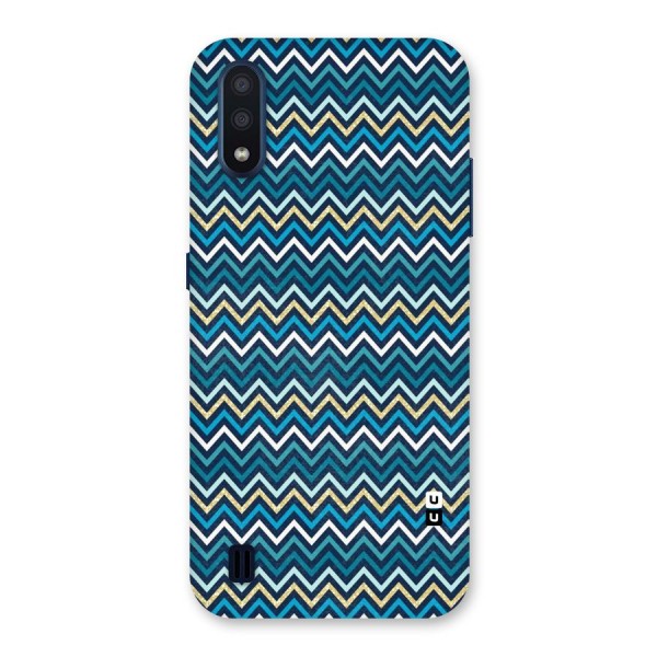 Blue Shades Chevron Pattern Back Case for Galaxy M01