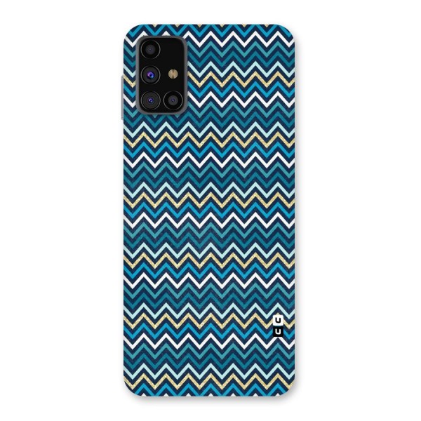 Blue Shades Chevron Pattern Back Case for Galaxy M31s