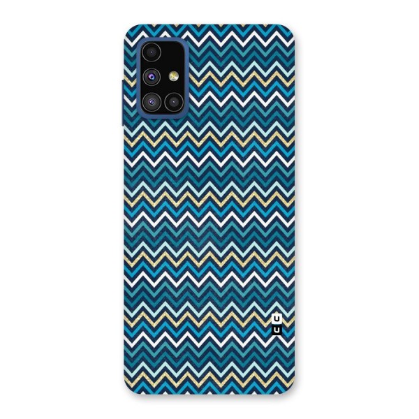 Blue Shades Chevron Pattern Back Case for Galaxy M51