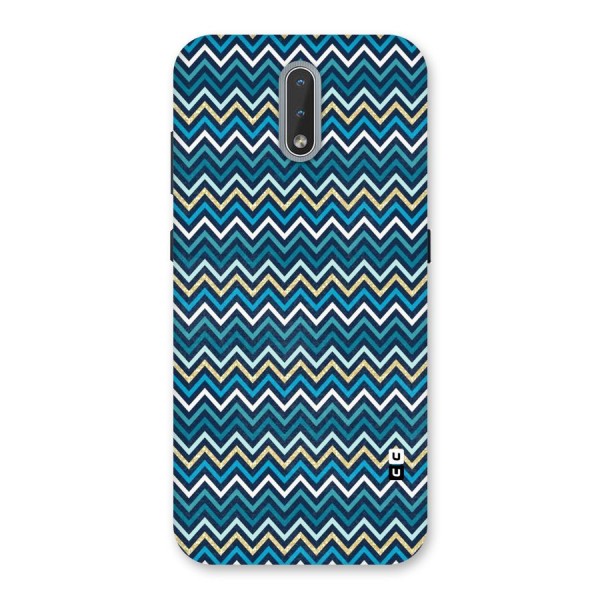 Blue Shades Chevron Pattern Back Case for Nokia 2.3