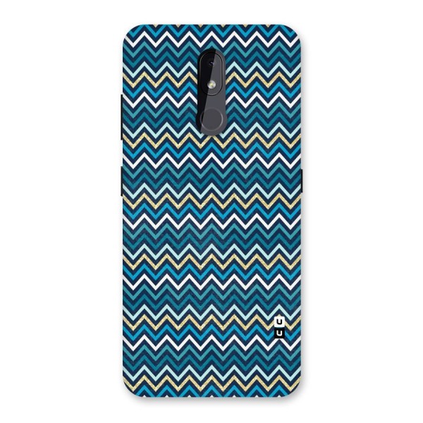 Blue Shades Chevron Pattern Back Case for Nokia 3.2