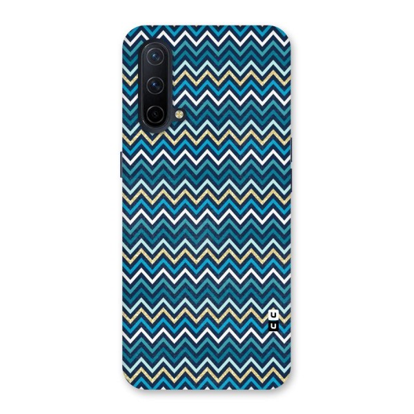 Blue Shades Chevron Pattern Back Case for OnePlus Nord CE 5G