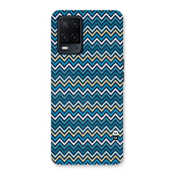 Blue Shades Chevron Pattern Back Case for Oppo A54