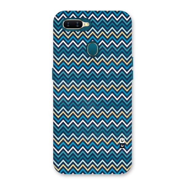 Blue Shades Chevron Pattern Back Case for Oppo A7