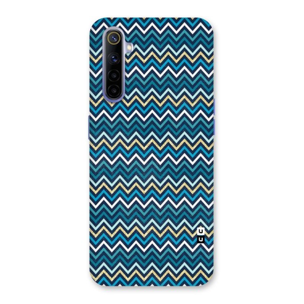 Blue Shades Chevron Pattern Back Case for Realme 6