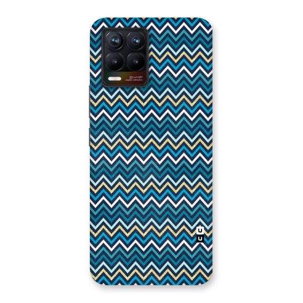 Blue Shades Chevron Pattern Back Case for Realme 8