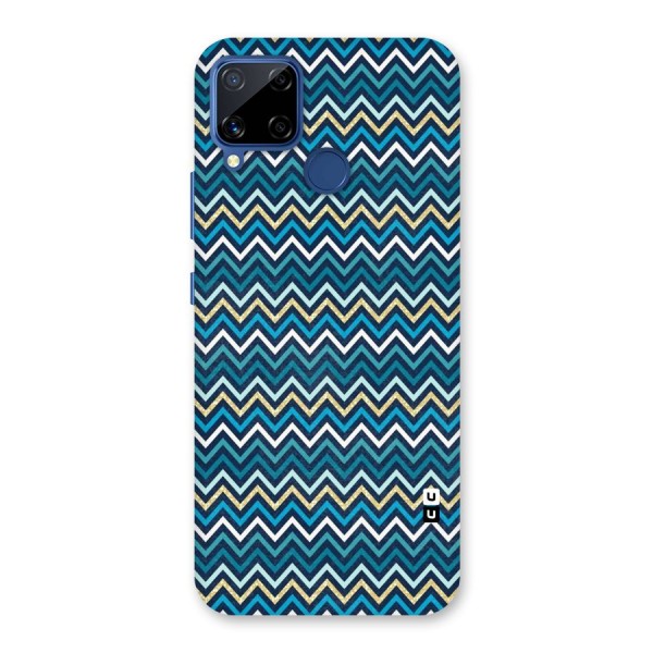 Blue Shades Chevron Pattern Back Case for Realme C12