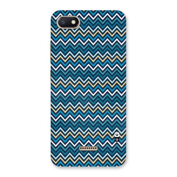 Blue Shades Chevron Pattern Back Case for Redmi 6A