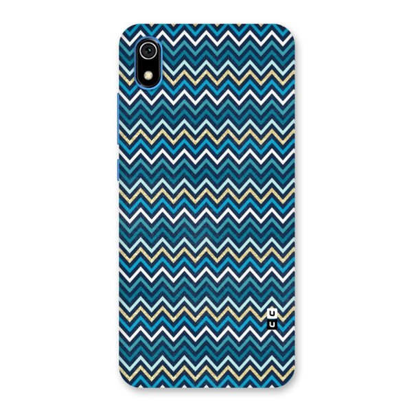 Blue Shades Chevron Pattern Back Case for Redmi 7A