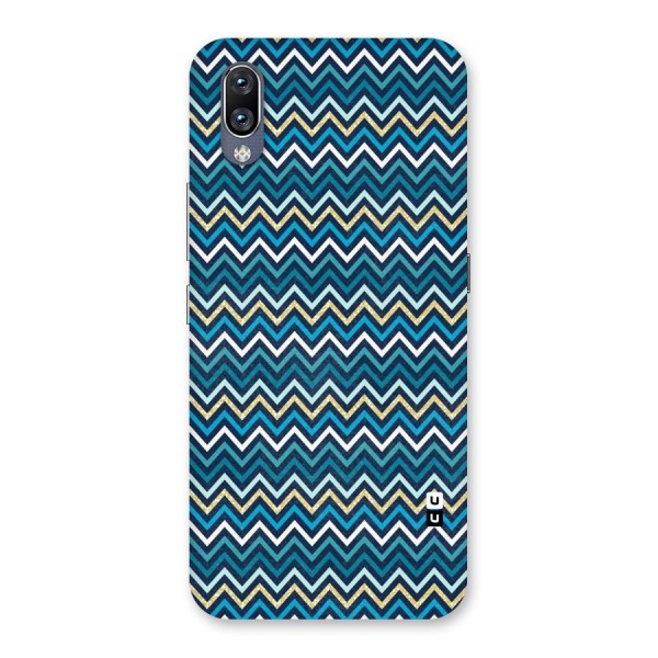 Blue Shades Chevron Pattern Back Case for Vivo NEX