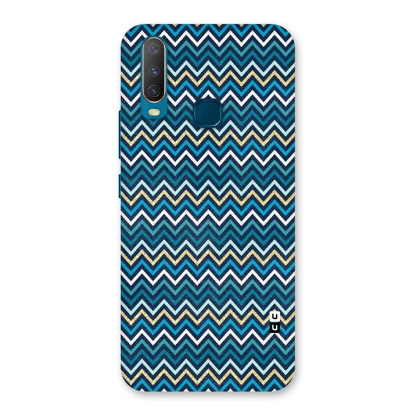 Blue Shades Chevron Pattern Back Case for Vivo U10