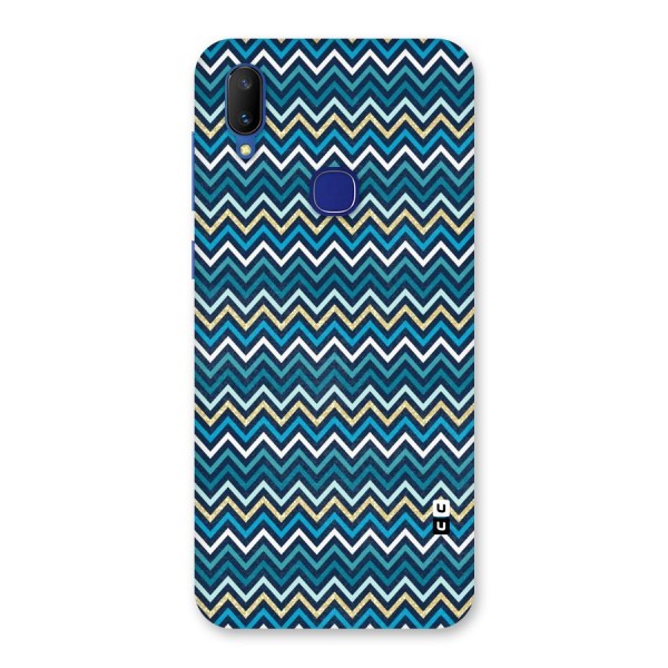 Blue Shades Chevron Pattern Back Case for Vivo V11