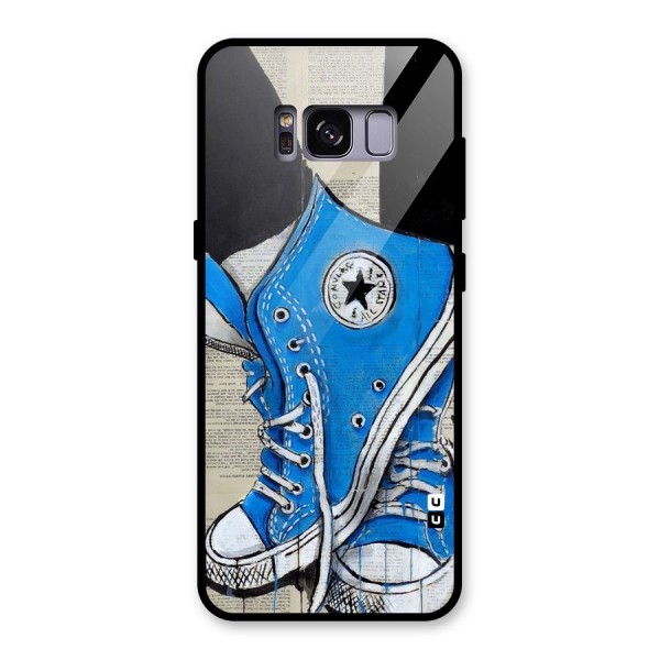 Blue Shoes Glass Back Case for Galaxy S8