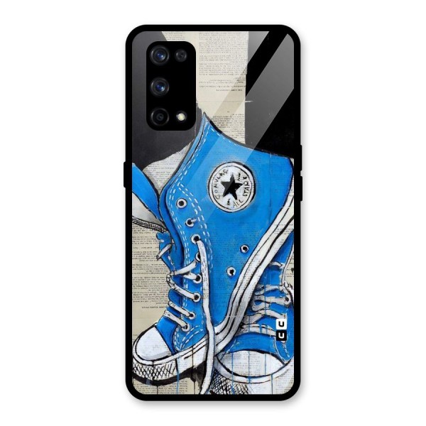 Blue Shoes Glass Back Case for Realme X7 Pro