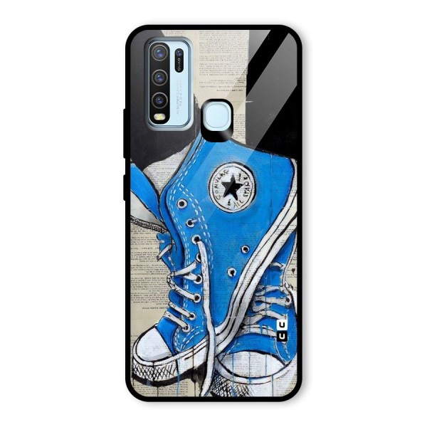 Blue Shoes Glass Back Case for Vivo Y30