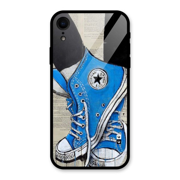 Blue Shoes Glass Back Case for XR