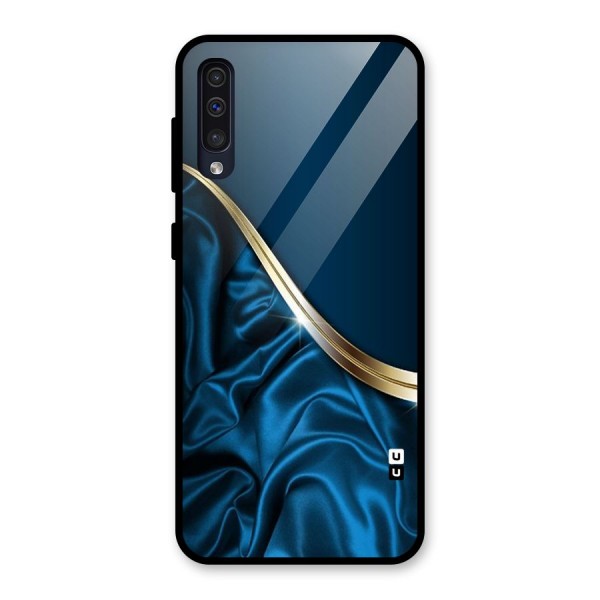 Blue Smooth Flow Glass Back Case for Galaxy A50s