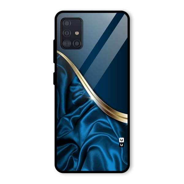 Blue Smooth Flow Glass Back Case for Galaxy A51