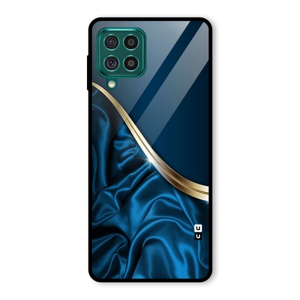 Blue Smooth Flow Glass Back Case for Galaxy F62