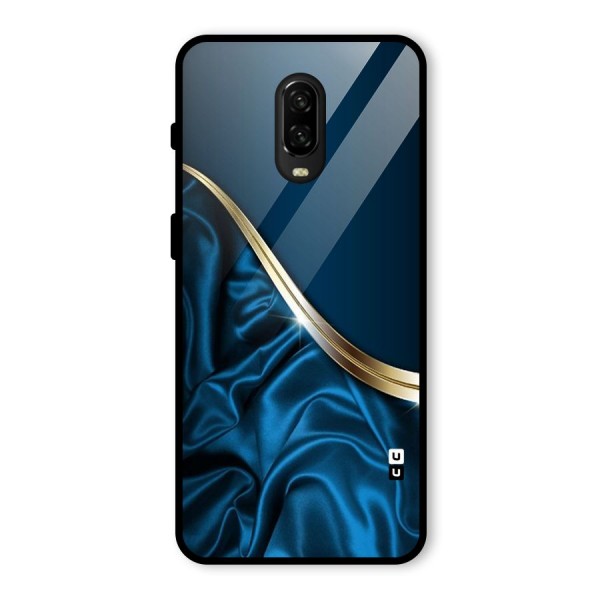 Blue Smooth Flow Glass Back Case for OnePlus 6T