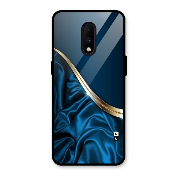 Blue Smooth Flow Glass Back Case for OnePlus 7