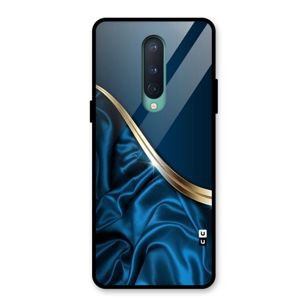 Blue Smooth Flow Glass Back Case for OnePlus 8